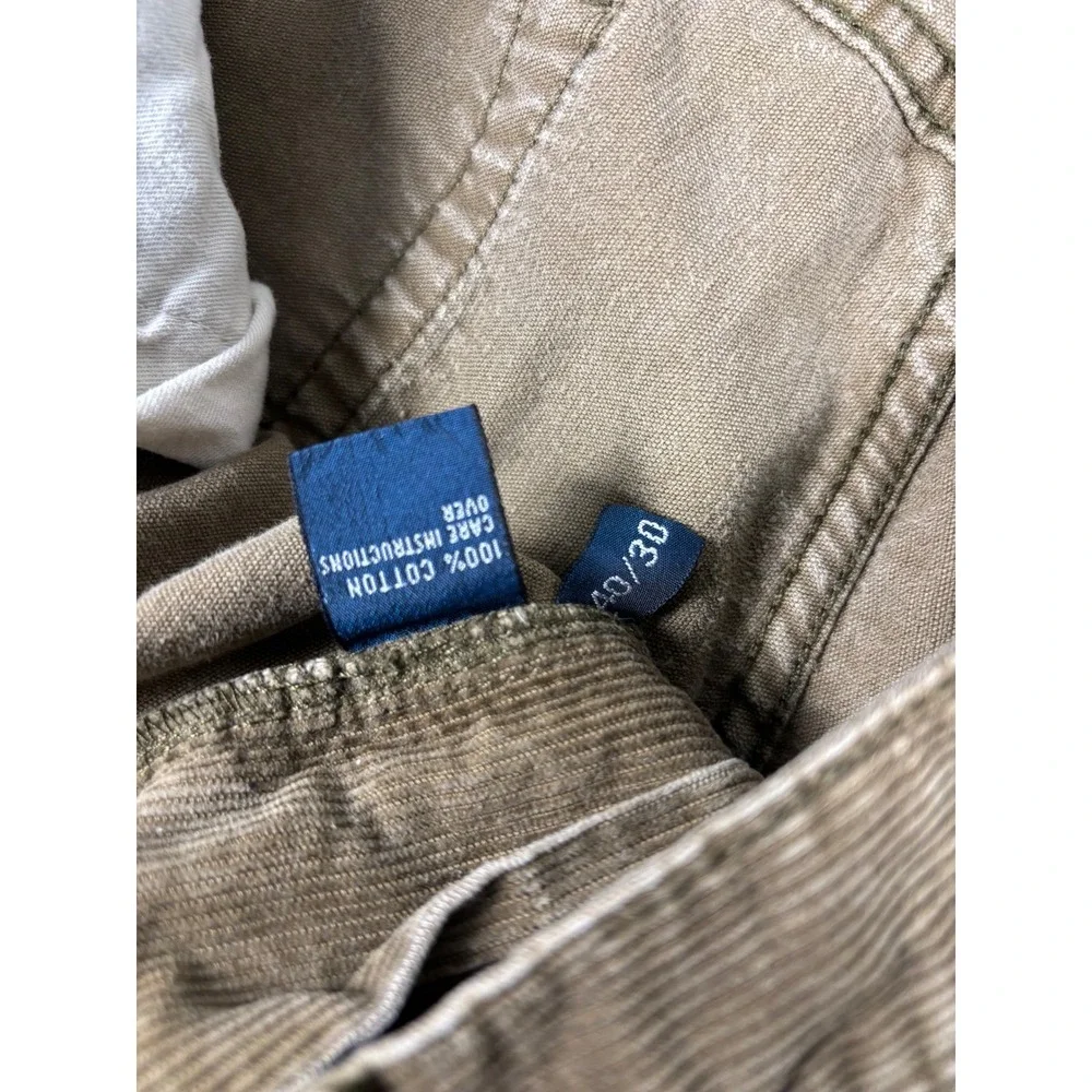 Polo Ralph Lauren Authentic Dungarees‎ Corduroy Pants 40x30 Tan Brown